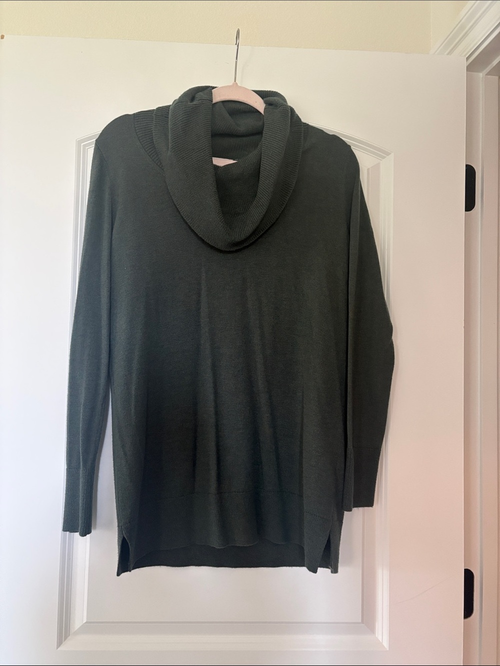 LOFT Olive Green Cowl Neck Sweater